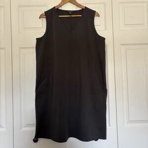 Women’s Eileen Fisher Gray V Neck Dress Size Large